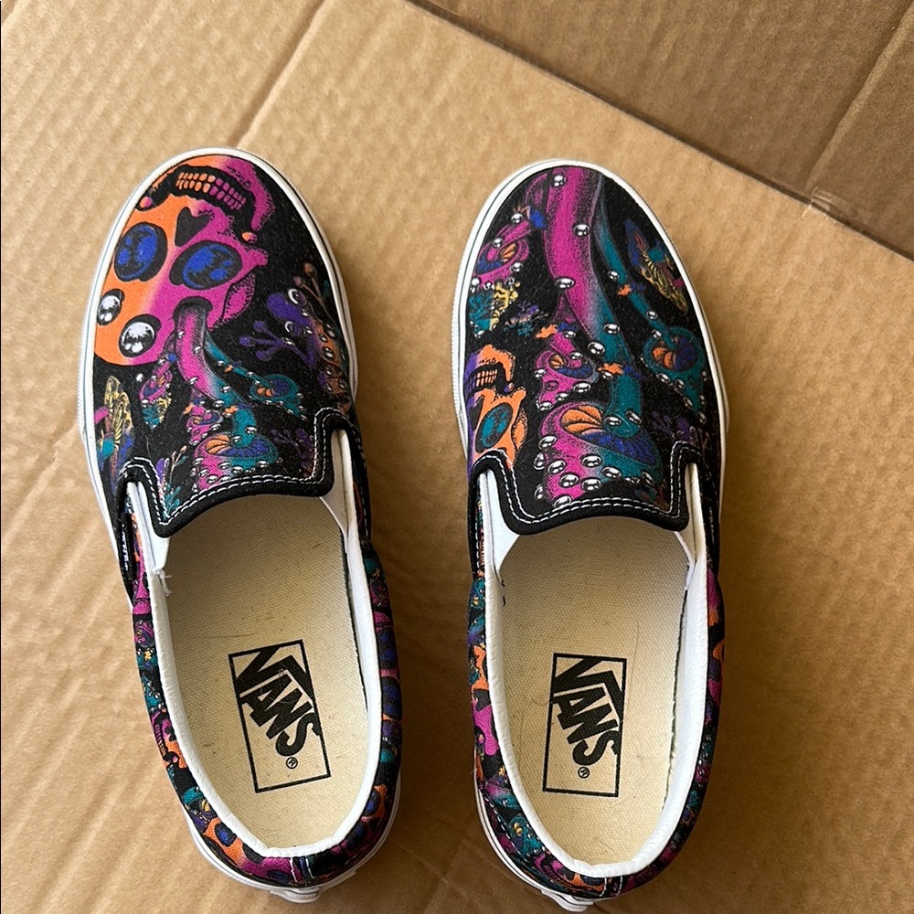 Vans Skull Trippy Multicolor Slip-Ons